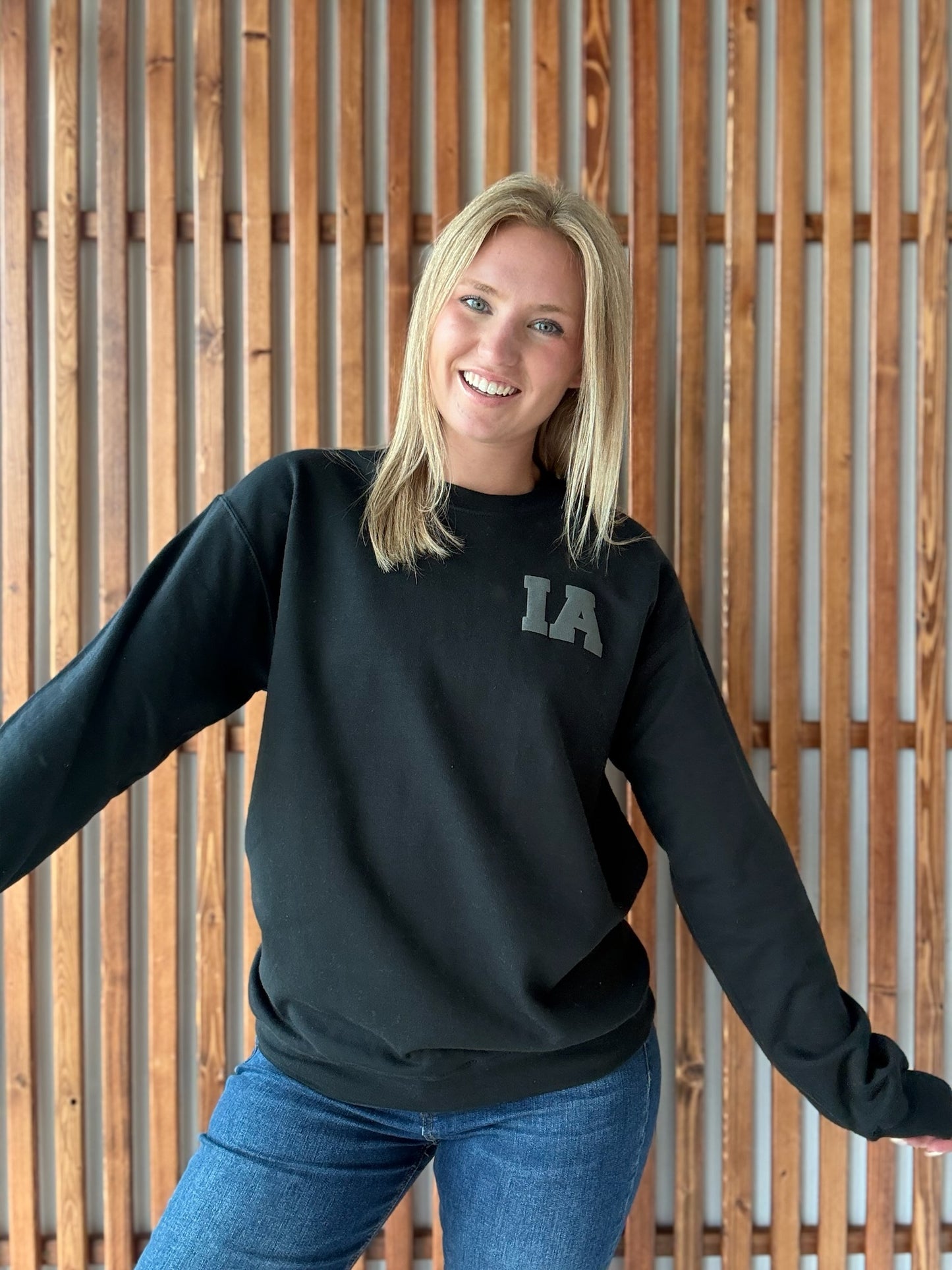 IA Hawkeye Puff Crewneck
