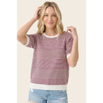 Stripe Blocked Sweater - Copper