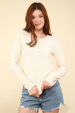 Soft Brushed Solid Knit Casual Top - FINAL SALE