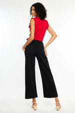 Eve Black HR Crop Wide Leg KanCan Jeans