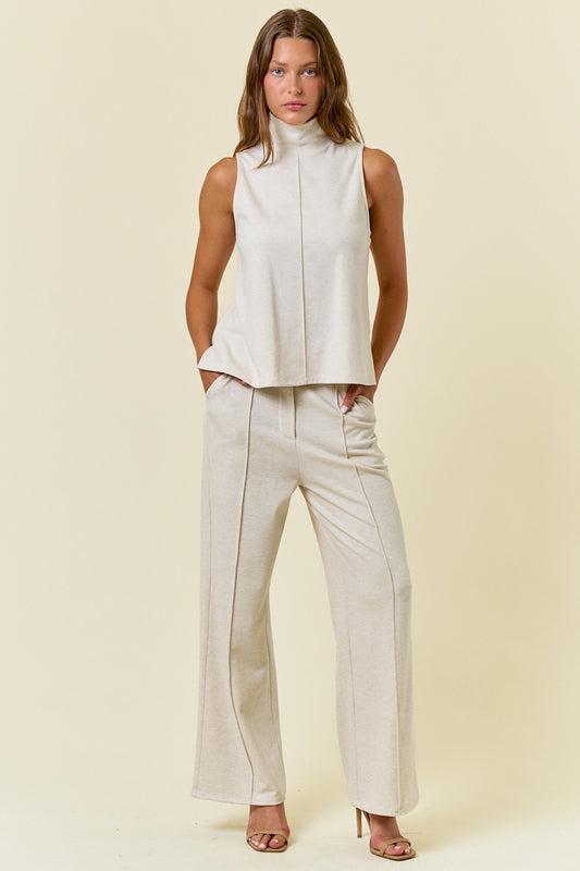 Oat Buttery Soft Pintuck A-Line Tank