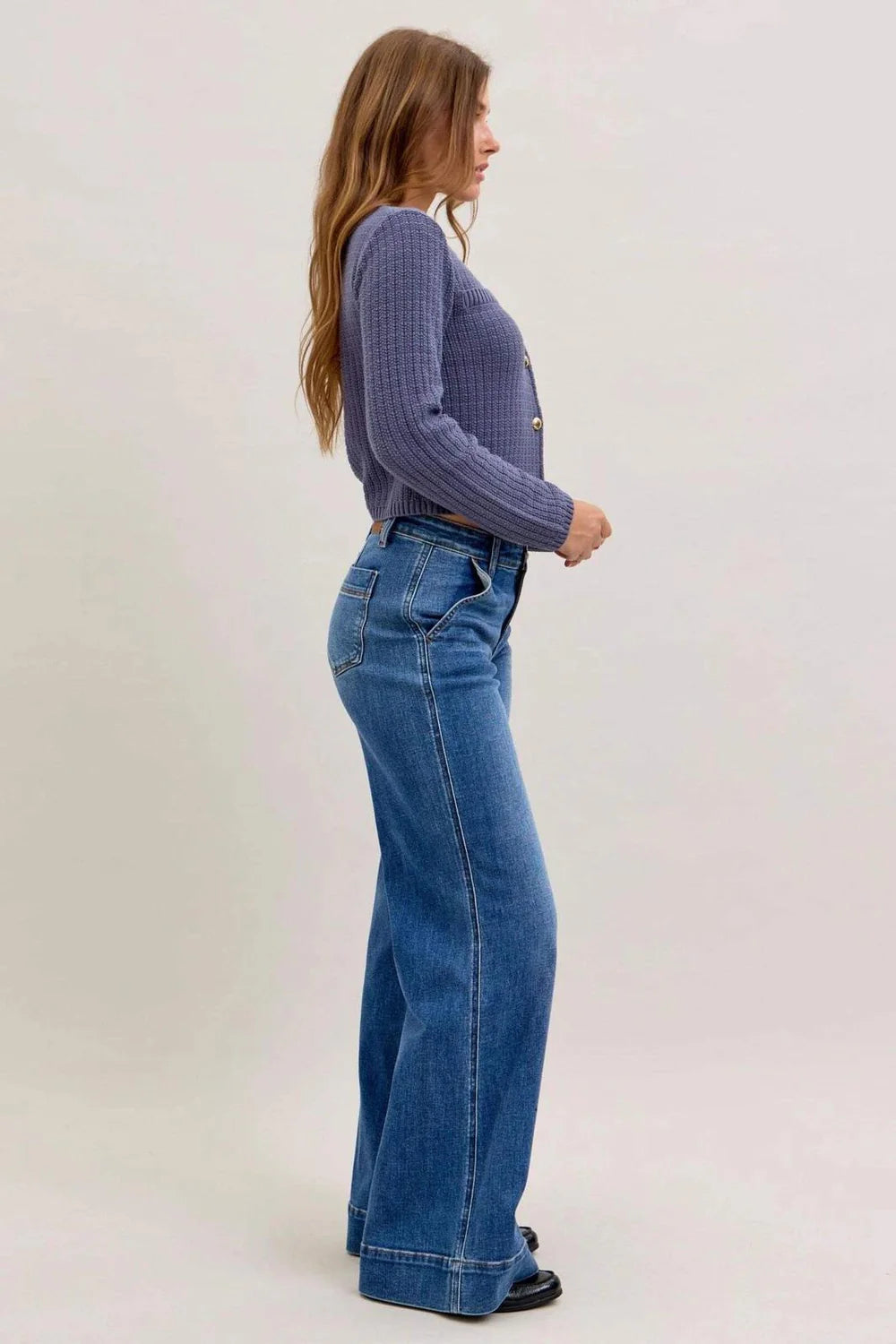 Brynn MR Trouser Retro Wide Judy Blue Jeans