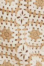 Crochet Tank Top - White & Taupe