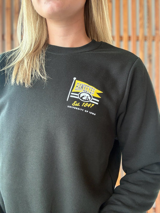 1847 Hawkeye Flag Crewneck
