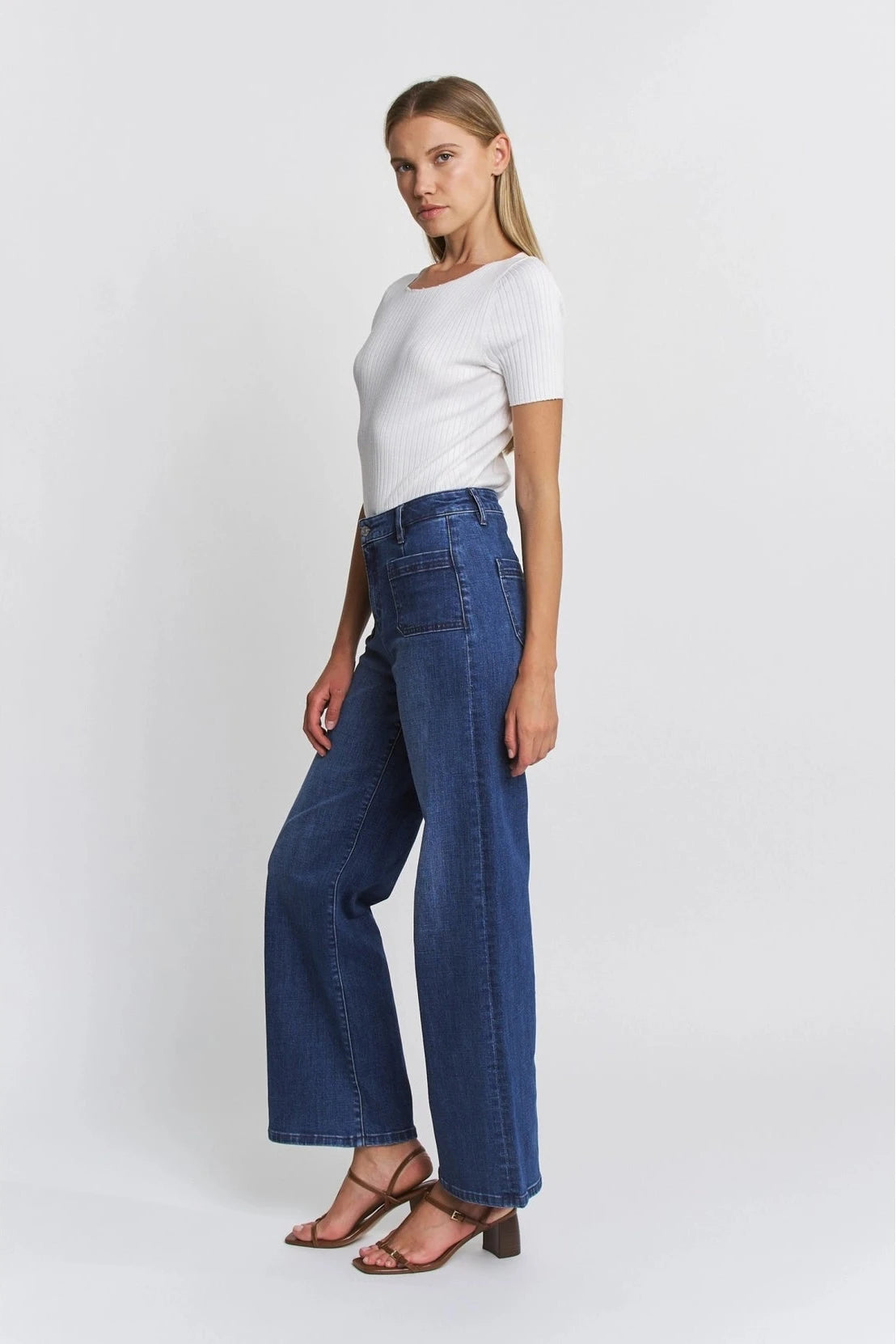 Mabel HR Wide Leg Comfort Fit Mica Jeans