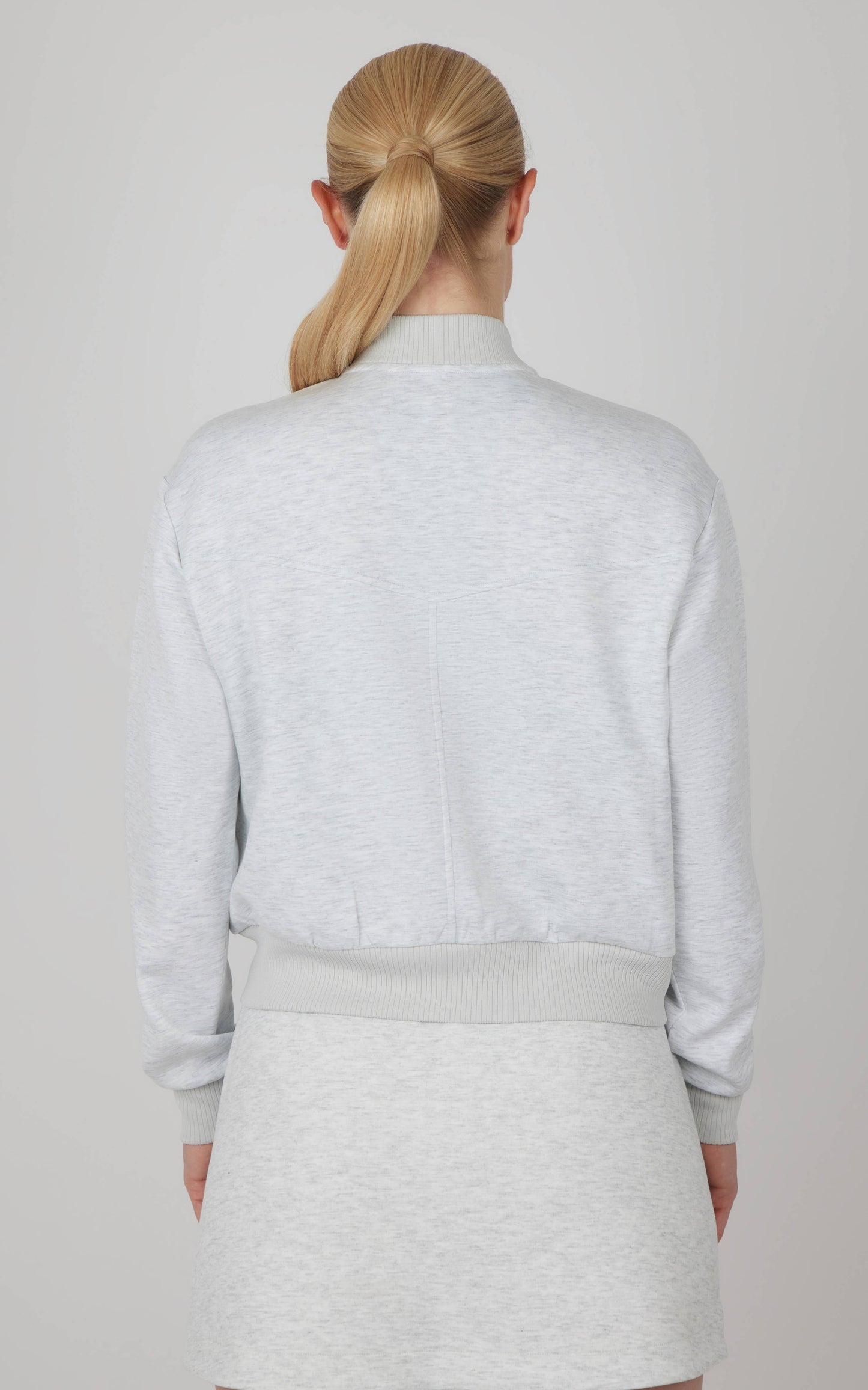 Scuba Button Down Bomber Jacket - Light Grey