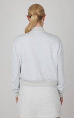 Scuba Button Down Bomber Jacket - Light Grey