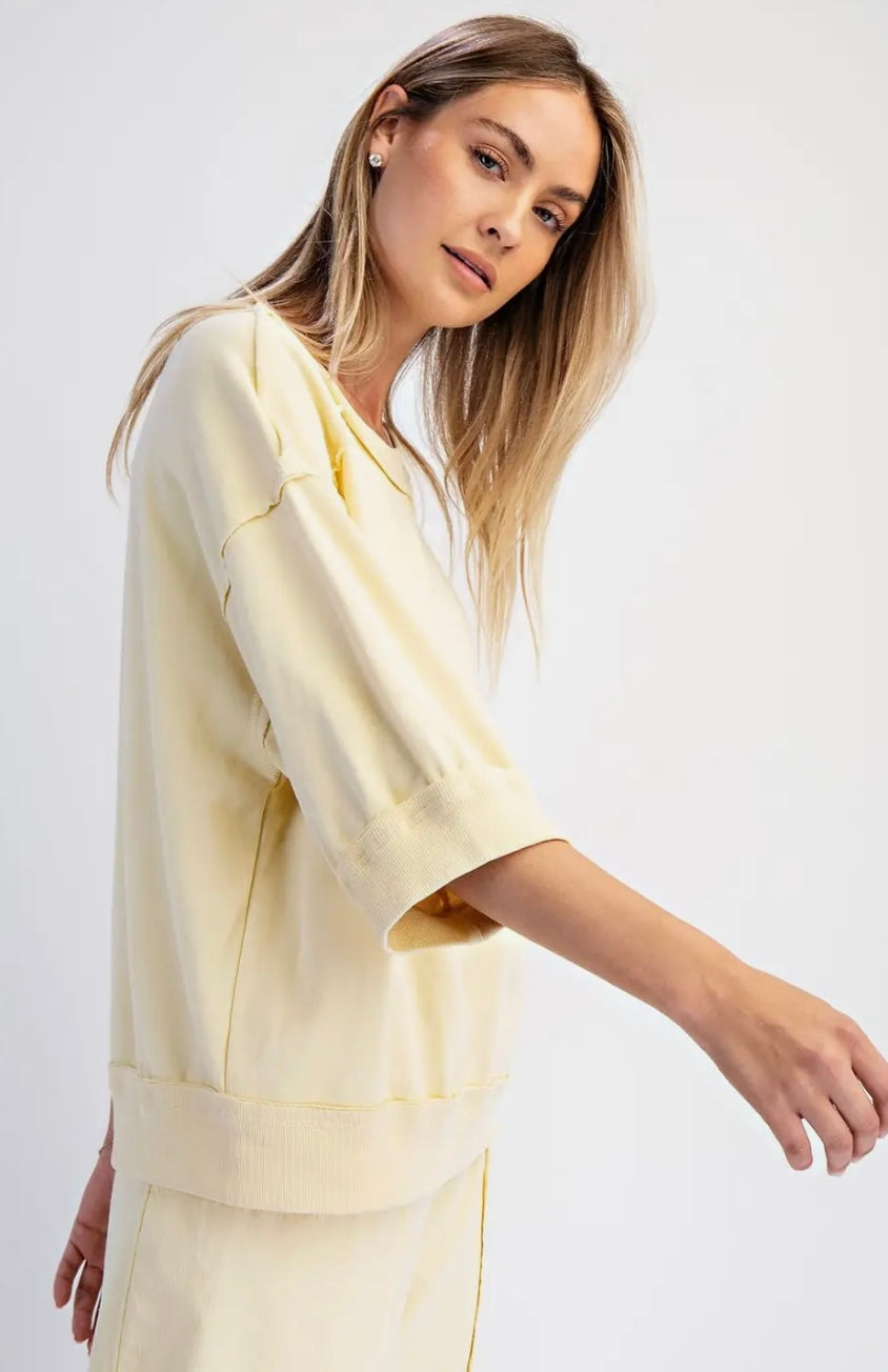 French Terry Short Sleeve: Lemonilla