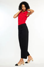 Eve Black HR Crop Wide Leg KanCan Jeans