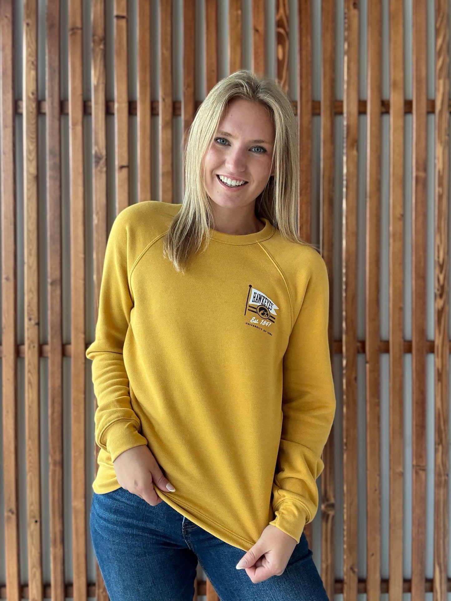 1847 Hawkeye Flag Crewneck