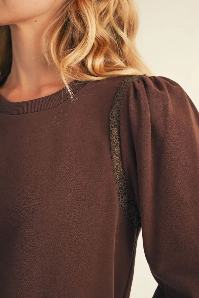 Chocolate With Shoulder Trim