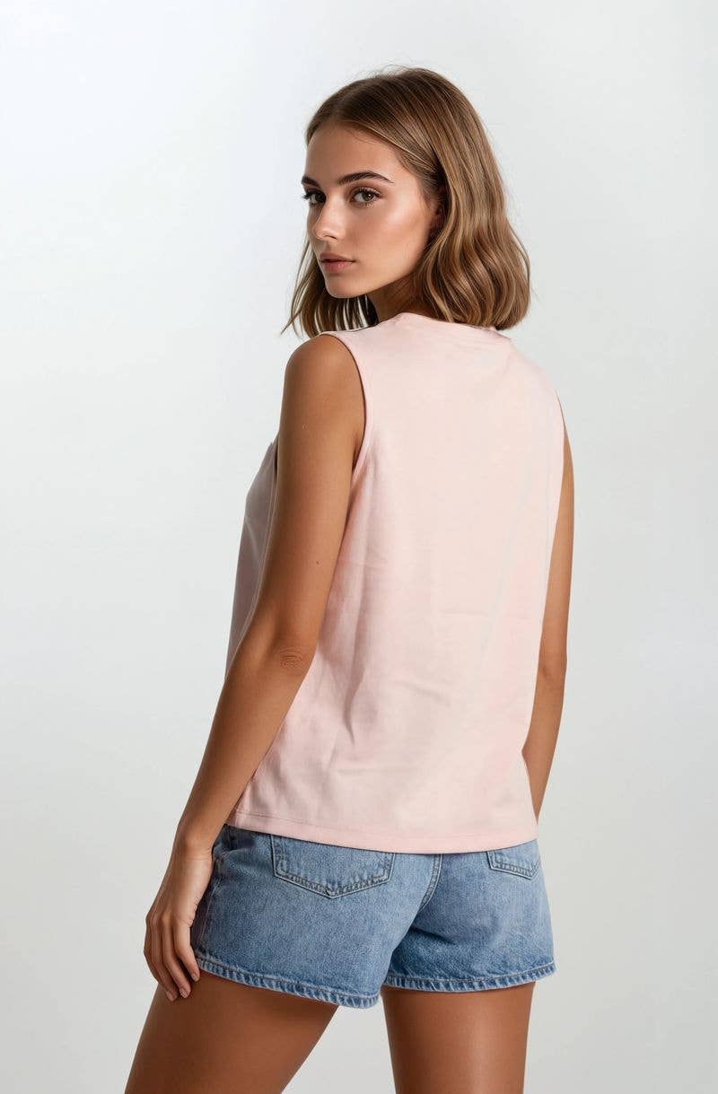 Buttery Soft Brushed Modal Sleeveless Swing Top