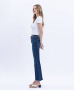 Julia TC HR Raw Hem Kick Flare Vervet Jeans