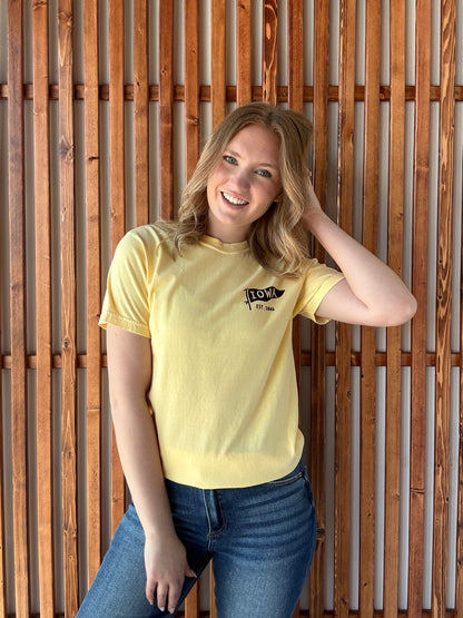 Iowa Left Chest Flag Tee