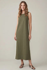 Sleeveless Side Contrast Dress