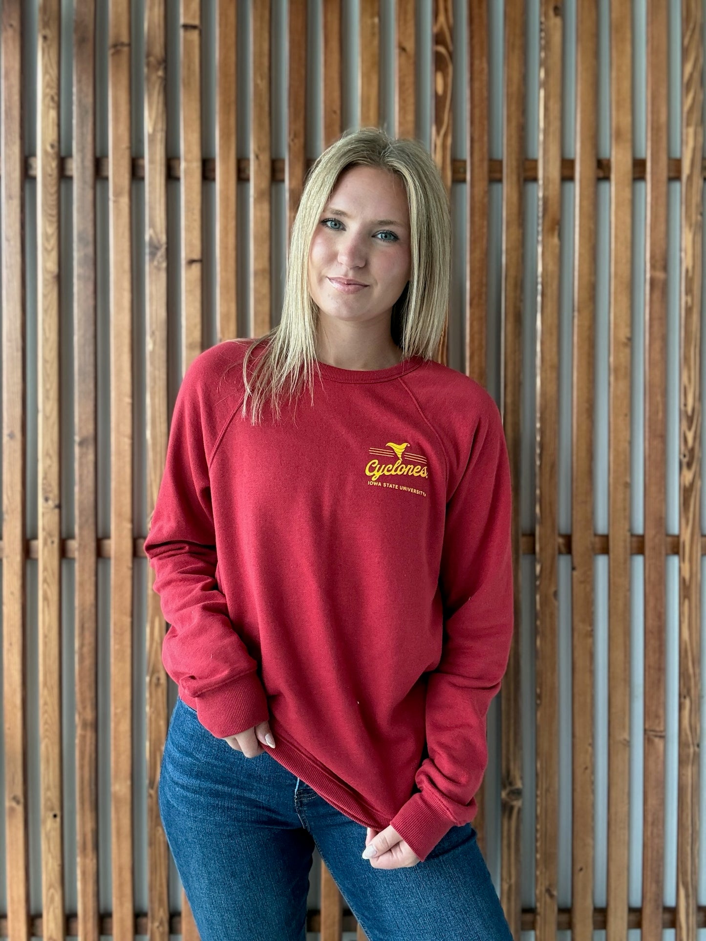 Heritage Cyclone Crewneck: Cardinal