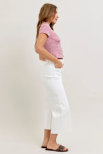 Cora HW Wide Crop Patch Pocket Judy Blue Jeans