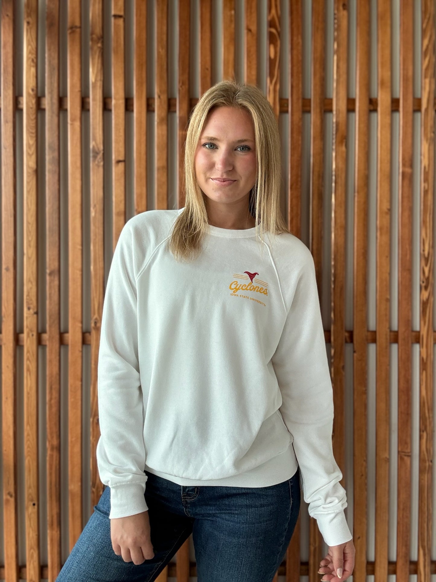 Heritage Cyclone Crewneck: White