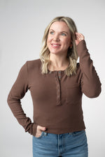 Georgia Long Sleeve w/ Snaps: Brown