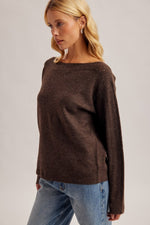 Boatneck Chocolate Sweater