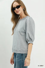 Casual Comfort Top: Heather Grey