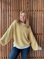 Stripe Pullover Oversized Sweater
