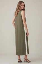 Sleeveless Side Contrast Dress