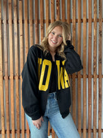 Black Iowa Sweatshirt Cardigan