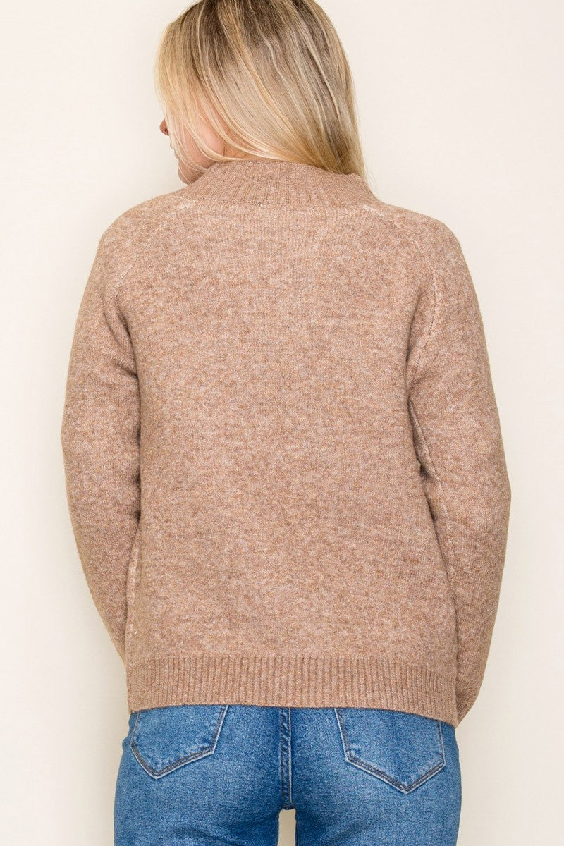 Button Down Sweater Jacket - Mocha