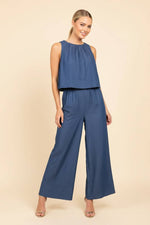 Long Denim Romper