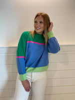 Bright Color Block Sweater