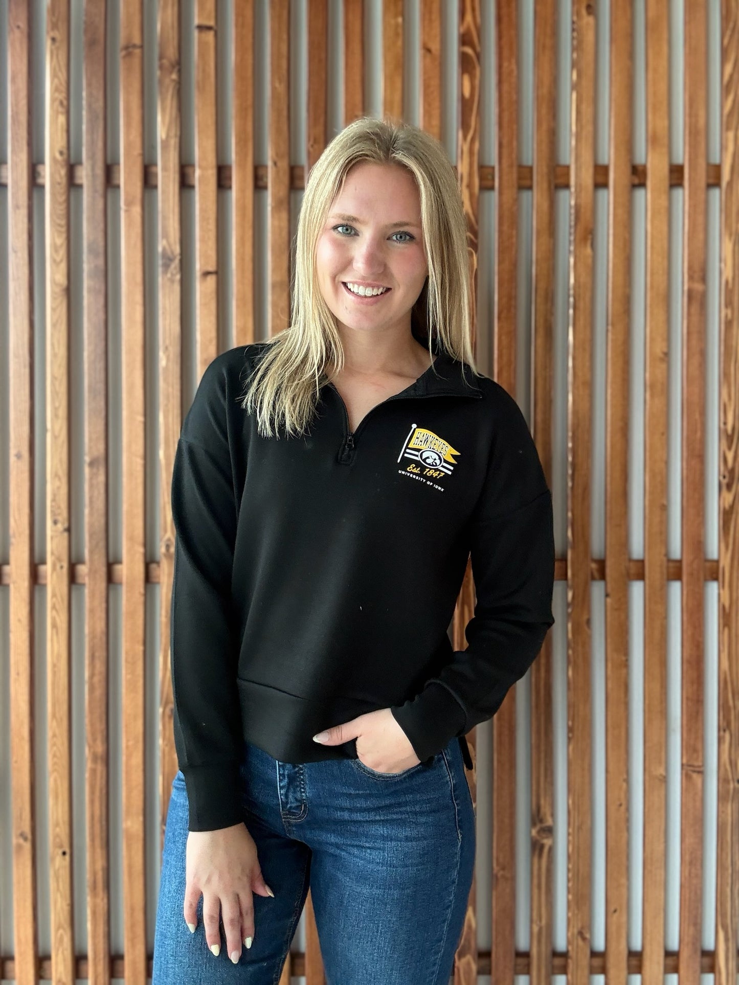 1847 Hawkeye Flag 3/4 Zip