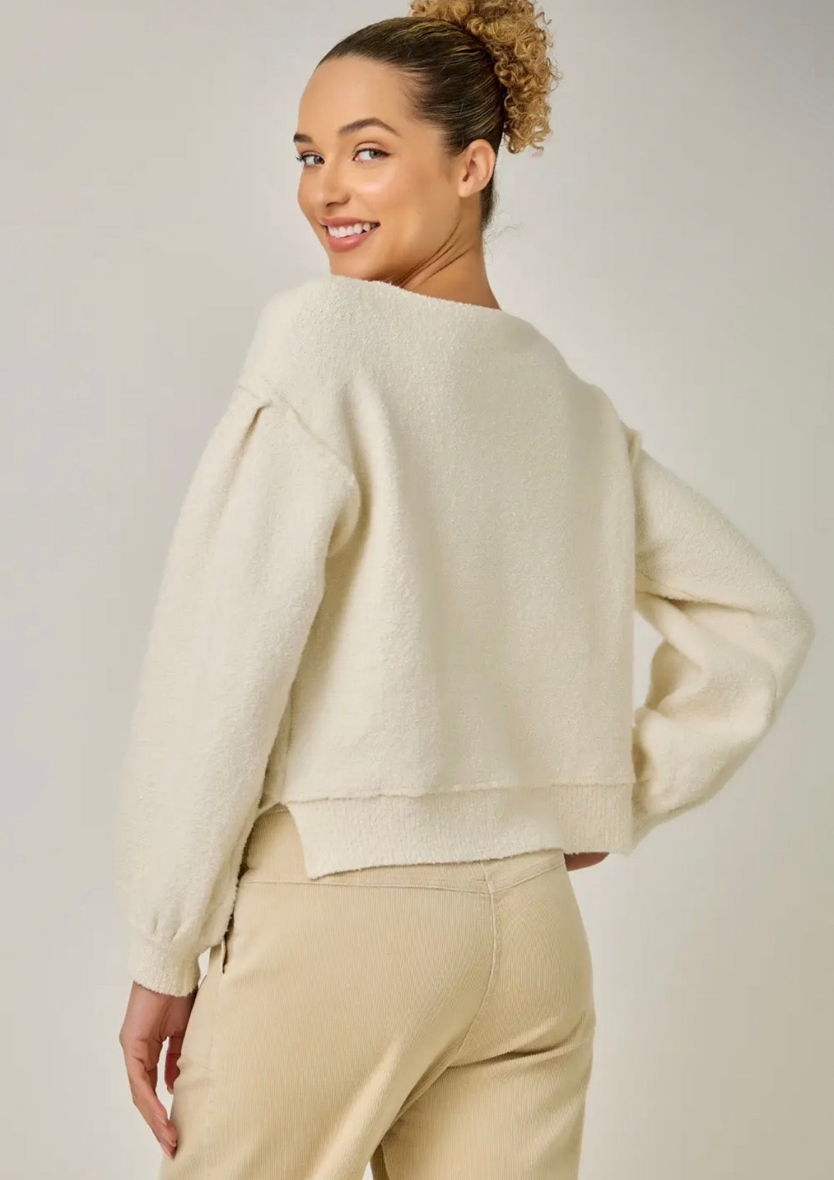 Soft Boatneck Sweater: Ivory
