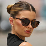 Tate - Round Polarized Sunglasses: Brown Tortoise / Dark Brown Lens
