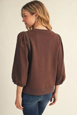 Chocolate With Shoulder Trim