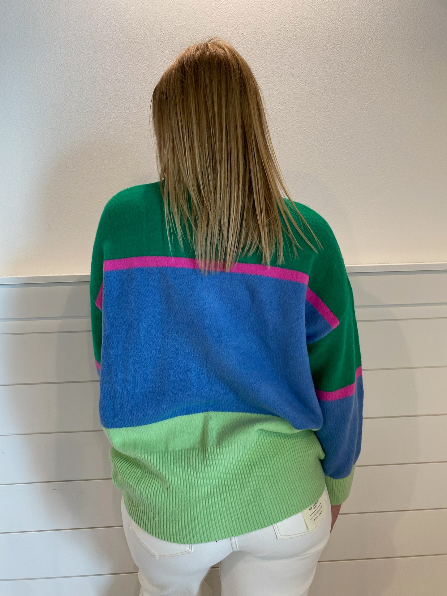 Bright Color Block Sweater