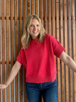 Coral Drop Shoulder Sweater