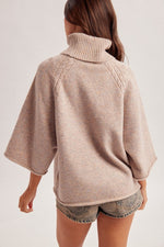 Rose Mist Chunky Turtleneck Sweater