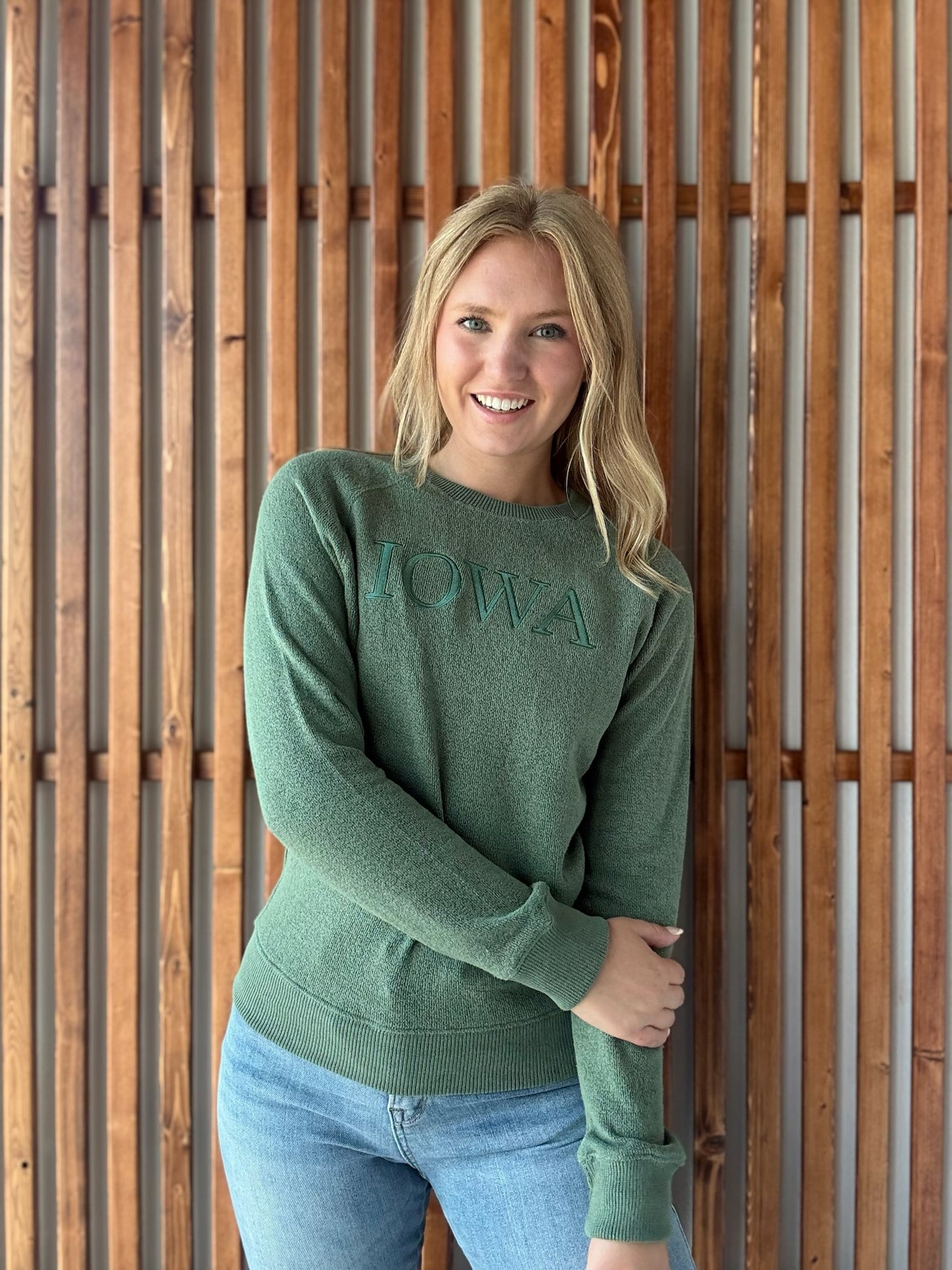 Warm-up Crew: Sage Embroidery