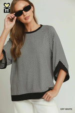 Textured Raglan Sleeve Top