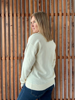 Double Layer Vintage Iowa Sweatshirt - Cream
