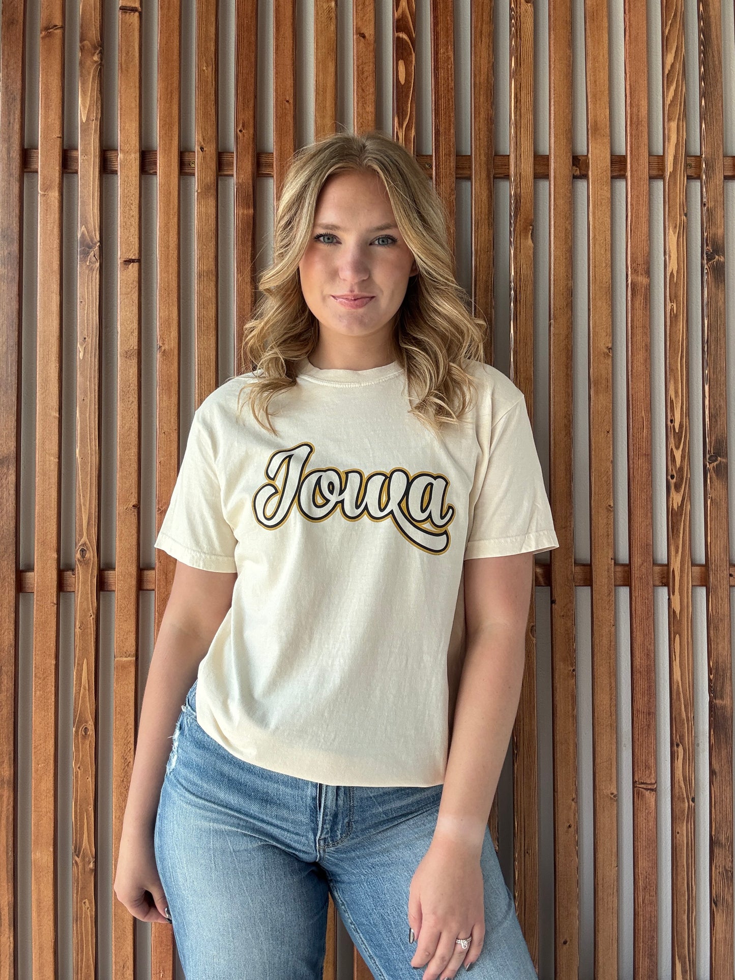 Double Layer Vintage Iowa T-Shirt
