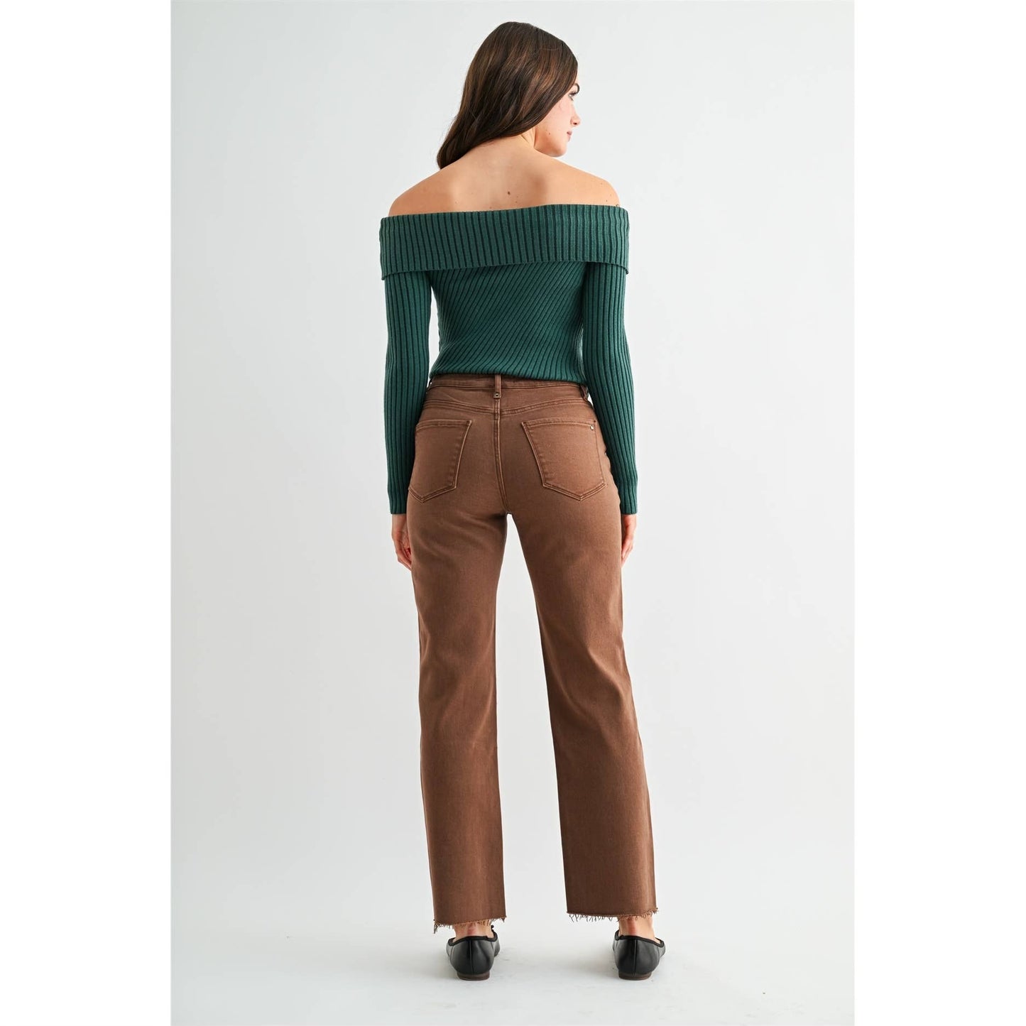 Taylor-HR Straight Ankle Tummy Tuck: Tobacco Brown