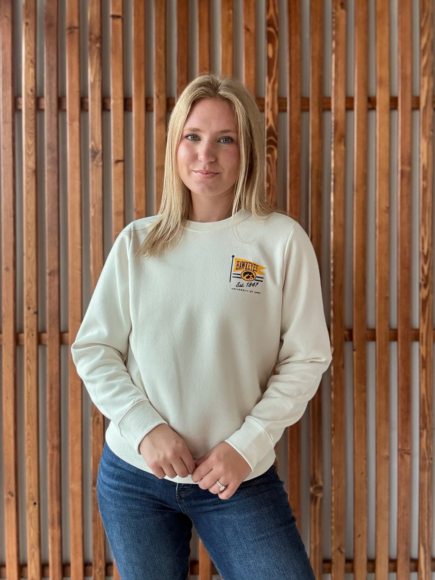1847 Hawkeye Flag Crewneck