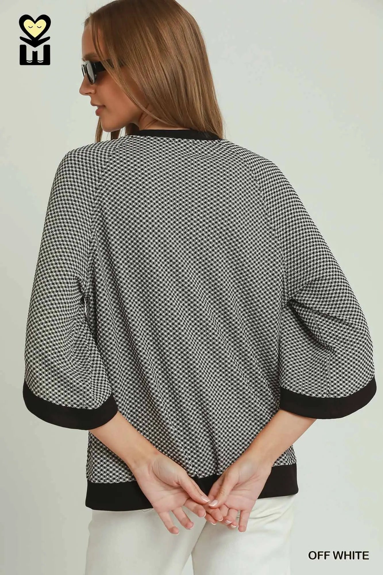 Textured Raglan Sleeve Top