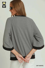 Textured Raglan Sleeve Top