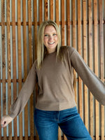 Lightweight Ribbed Sweater: Mocha