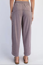Terry Contrast Pocket Pant: Mocha