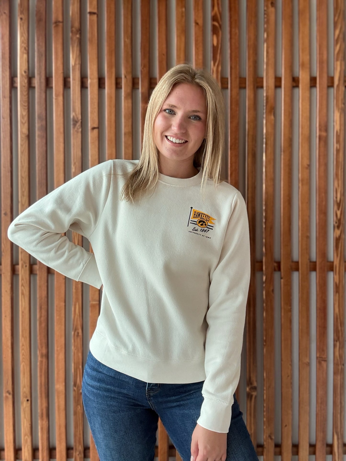 1847 Hawkeye Flag Crewneck