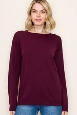 Everyday Pullover Sweater - Dark Plum
